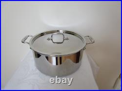 All Clad Large Cooking Stock Pot With Lid Stainless Steel 8 Quart VGC