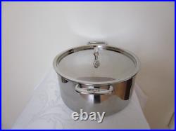 All Clad Large Cooking Stock Pot With Lid Stainless Steel 8 Quart VGC