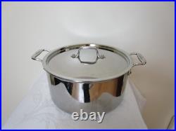 All Clad Large Cooking Stock Pot With Lid Stainless Steel 8 Quart VGC