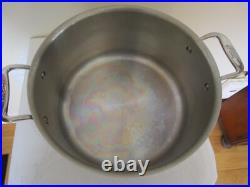 All Clad Large Cooking Stock Pot With Lid Stainless Steel 8 Quart VGC