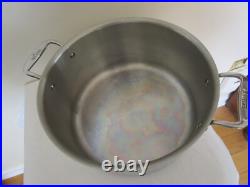 All Clad Large Cooking Stock Pot With Lid Stainless Steel 8 Quart VGC