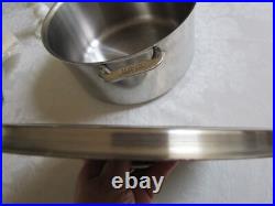 All Clad Large Cooking Stock Pot With Lid Stainless Steel 8 Quart VGC