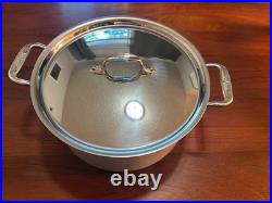 All Clad Master Chef 8 qt Stock Pot with Lid USA Aluminum with Stainless inide