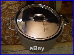 All Clad Master Chef Cookware 8 qt Stock Pot & Lid Stainless Steel USA