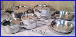 All-Clad Master Chef Cookware Set (10 Nice Pcs. Pots/Pans/Lids) Very Clean