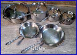 All-Clad Master Chef Cookware Set (10 Nice Pcs. Pots/Pans/Lids) Very Clean