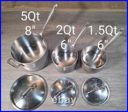All-Clad Master Chef Cookware Set (10 Nice Pcs. Pots/Pans/Lids) Very Clean
