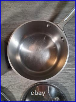 All-Clad Master Chef Cookware Set (10 Nice Pcs. Pots/Pans/Lids) Very Clean
