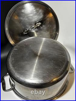 All Clad Metal Crafters 8 Quart Stock Pot with Lid USA Made