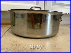 All-Clad POLISHED STAINLESS STEEL 6QT COVERED STOCK POT, PREOWNED, GREAT SHAPE
