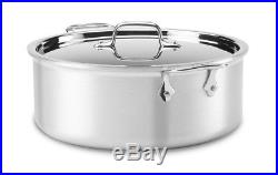 All-Clad Polished Stainless Steel 3-Ply Dishwasher Safe 6-qt Stock Pot with Lid