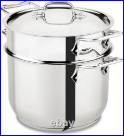 All-Clad Specialty Stainless Steel Stockpot, Multi-Pot with 6 Quarts, Silver