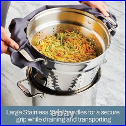All-Clad Specialty Stainless Steel Stockpot, Multi-Pot with 6 Quarts, Silver