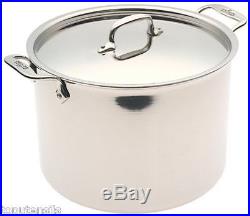 All Clad Stainless 12 Quart Stock Pot withLid -Tall Soup Sauce Tri-Ply (4512)