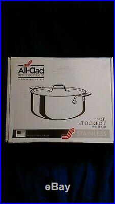 All Clad Stainless 6 Quart Stock Pot With Lid Stainless D3 line