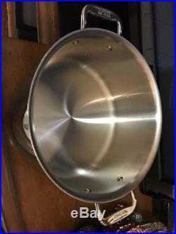 All Clad Stainless 8 Qt STOCK POT with LID Item Tri Ply Stainless