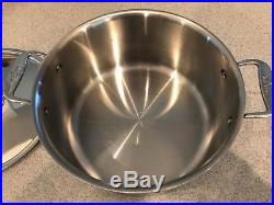 All Clad Stainless 8 Quart Qt Stock Pot & Lid Made in USA