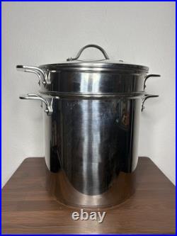 All-Clad Stainless Steel 12 Quart Multi Stock Pot with Pasta Strainer And Lid