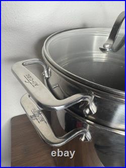 All-Clad Stainless Steel 12 Quart Multi Stock Pot with Pasta Strainer And Lid