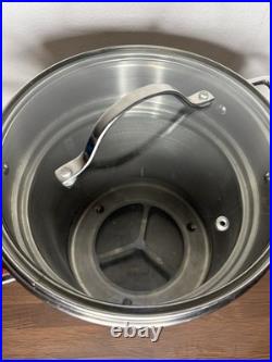 All-Clad Stainless Steel 12 Quart Multi Stock Pot with Pasta Strainer And Lid