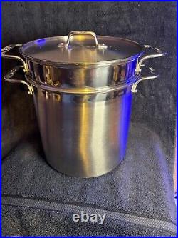 All Clad Stainless Steel 12 Quart Pasta Maker/ Multicooker 3 Pieces