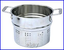 All-Clad Stainless Steel 3-Piece 6 Qt. Pasta Pot With Strainer & Lid A4 129-3111