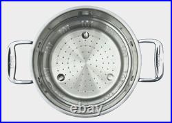 All-Clad Stainless Steel 3-Piece 6 Qt. Pasta Pot With Strainer & Lid A4 129-3111