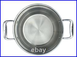 All-Clad Stainless Steel 3-Piece 6 Qt. Pasta Pot With Strainer & Lid A4 129-3111