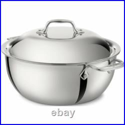 All-Clad Stainless Steel 5.5 Qt Dutch Oven With Domed Lid Made In USA All-Clad Stainless Steel 5.5 Qt Dutch Oven With Domed Lid Made In USA