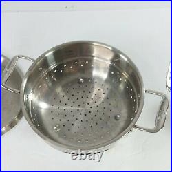 All-Clad Stainless Steel 5 Qt. Stockpot with Steamer #A4 012-4046