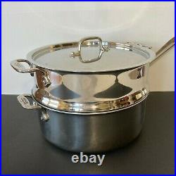 All-Clad Stainless Steel 5 Quart Stock Pot/ Deep Skillet with Steamer with Lid 11