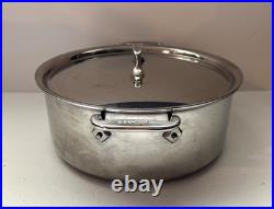 All-Clad Stainless Steel 6 QT. Stockpot with Lid Handcrafted in USA