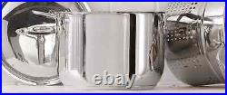 All Clad Stainless Steel 6 Quart Pasta & Stock Pot + Lid & Strainer
