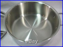 All-Clad Stainless Steel 6 Quart Saute Pan W Lid 6 Qt Stock Pot Metalcrafters