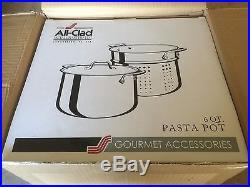 All-Clad Stainless Steel 6 qt. Pasta Pot withInsert E414S664 NEW