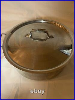 All-Clad Stainless Steel 6 qt stock pot with dual Handles and Lid. 11 LOOK