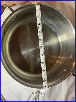 All-Clad Stainless Steel 6 qt stock pot with dual Handles and Lid. 11 LOOK