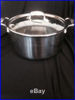 All Clad Stainless Steel 8 Qt Stock Pot & Lid 11 x 5