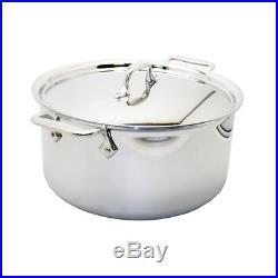 All-Clad Stainless Steel 8 Quart Stock Pot With Tight fitting Lid 4508 3-Ply NEW