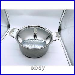 All-Clad Stainless Steel 8 Quart Stockpot with Lid Tri-Ply Bonded Induction USA