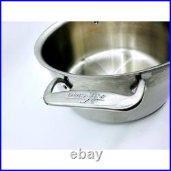All-Clad Stainless Steel 8 Quart Stockpot with Lid Tri-Ply Bonded Induction USA
