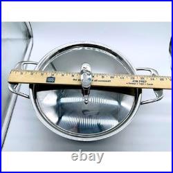 All-Clad Stainless Steel 8 Quart Stockpot with Lid Tri-Ply Bonded Induction USA