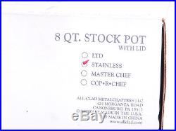 All-Clad Stainless Steel Fleisch und Gemüsetopf, Deckel 8 Qt. Stock Pot with lid