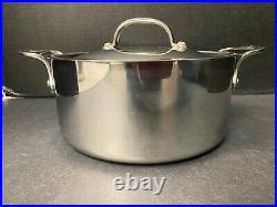 All Clad Stainless Steel Pot 3 QT Casserole Stock Soup with Lid