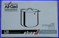 All-Clad Stainless Steel Stockpot Cookware, 7-Quart, Silver 8701004409