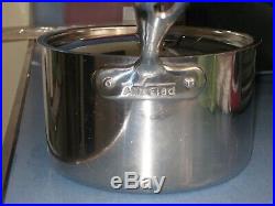 All-Clad Stainless Steel Tri-Ply Bonded Pot & Lid Sauce 4 Quart Excellent Pan