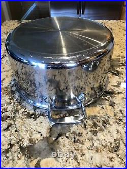 All Clad Stock Pot Stainless Steel Double Handle 11 With Dome Lid Dutch Oven