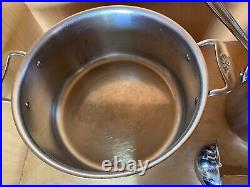 All-Clad Stock Pot With Lid, A Smaller Pot With Lid, And Ladle
