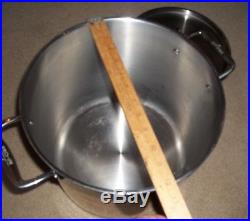 All-Clad Stock Pot With Lid Stainless Steel BIG POT FOR SOUPS SAUCES FREE SHIP