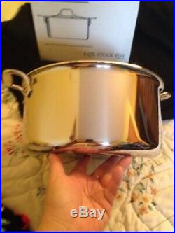 All-Clad Stockpot 8-Qt Stainless Steel with Lid Cookware New With Original Box